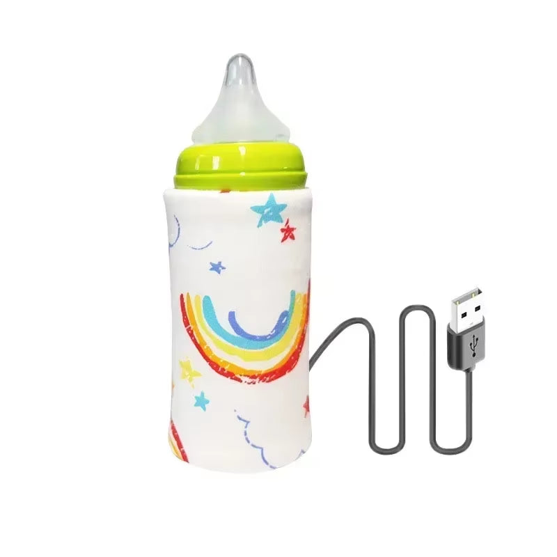 USB Baby Milk Bottle Thermal Bag Universal Digital Display Nursing Bottle Heater Portable Baby Milk Heat Keeper for Traveling