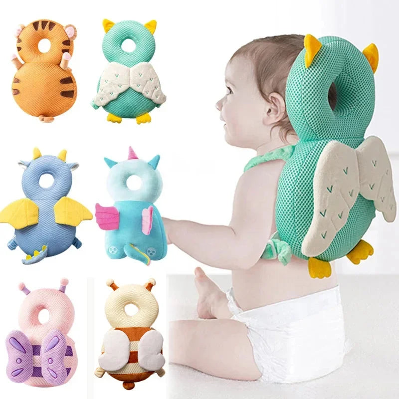 Baby Head Protector Safety Pad Cushion Cartoon anti Fall Back Pillow Headrest Newborn Infant Toddler Baby Protection Backpack