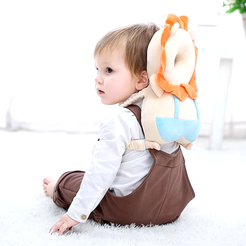 Baby Head Protection Backpack Pillow Toddler Head Safety Pad Cushion Anti-Fall Head Protection Pillow Highly Elastic Breathable